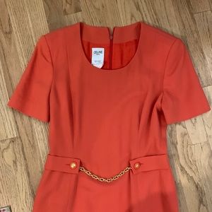 Vintage Celine sheath dress with cap sleeves.